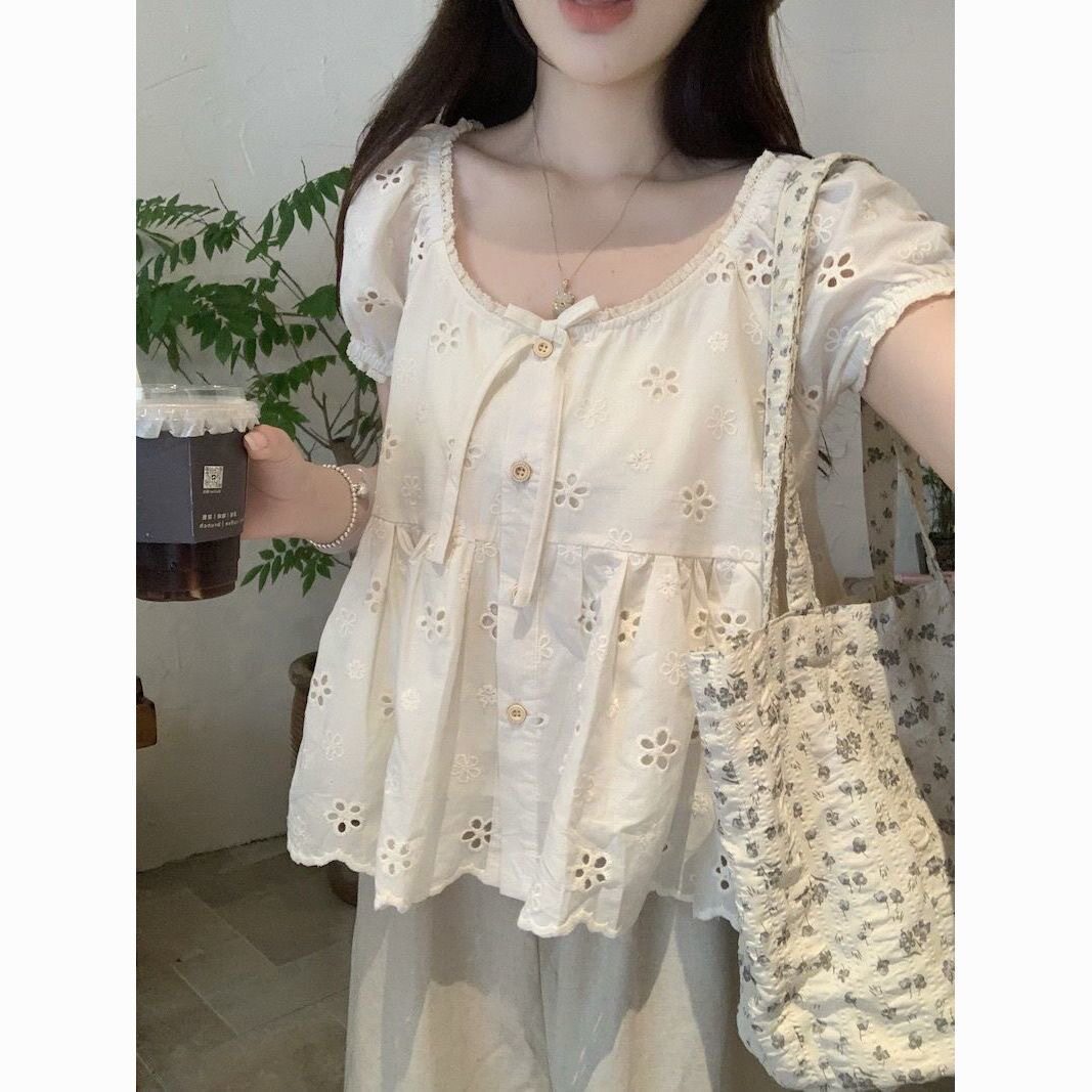 甜美少女感减龄花边领娃