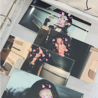 萌萌猫的小店金智秀solo2拍立得平口卡膜 明信片封口卡膜AMORTAGE