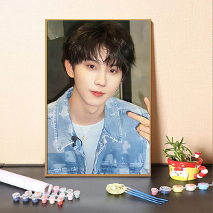 马嘉祺 时代少年团周边diy数字油画自己手工填色画房间墙上装饰画