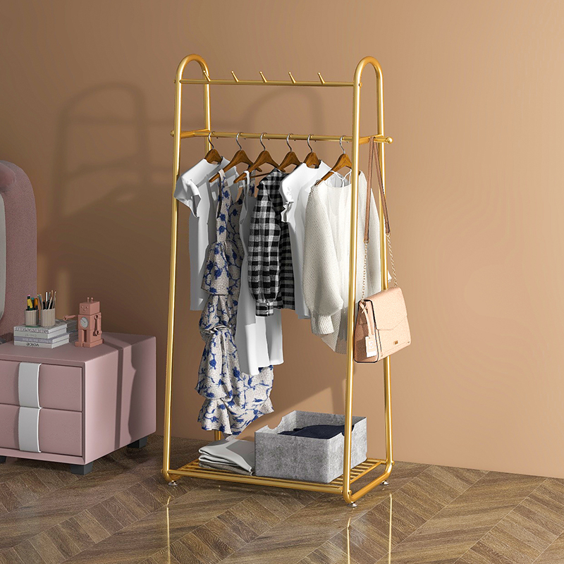 北欧衣帽架多功能铁艺挂衣服架子