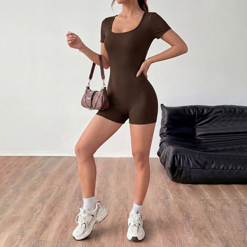 纯色修身女士连体衣  Solid color slim fit women's jumpsuit