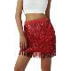 skirt High 高腰流苏亮片短裙 sequin short waisted fringe