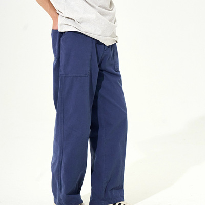 UTIMUS法工裤休闲长裤全棉人字纹OG107复古工装裤宽松直筒老钱风