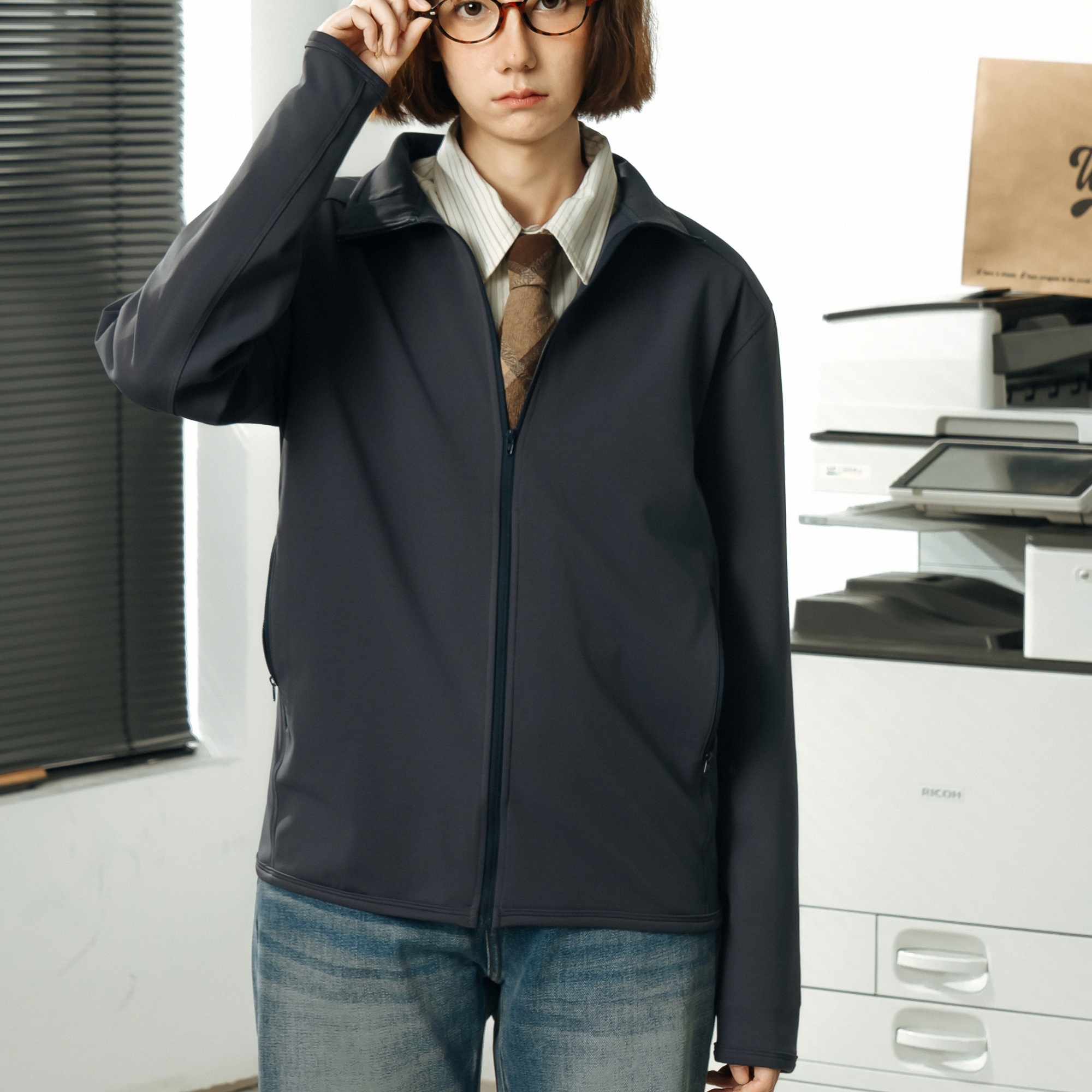 UTIMUS抓绒夹克打底软壳拉链外套内搭针织磨毛保暖上衣秋季运动