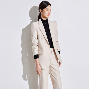 西服外套2026早春季加厚精致成熟女人味职场女性工作服通勤两件套
