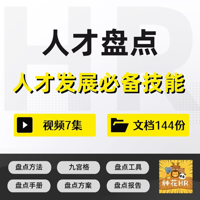 人力资源人才盘点操作手册盘点方案视频教程九宫格