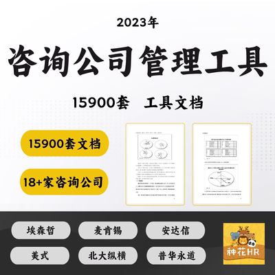 企业管理咨询方法工具知名公司案例资料咨询公司管理工具资料制度