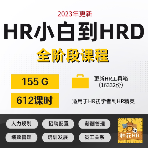 人力资源视频课程HR从入门到精通HR小白到HRD课程