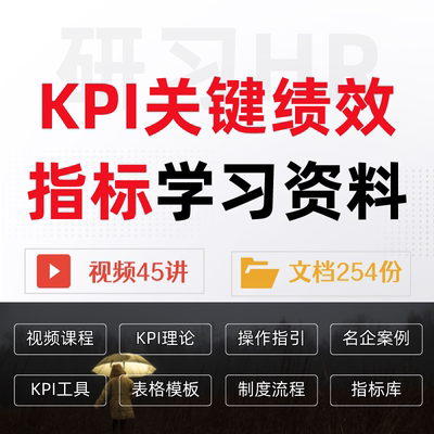 人力资源绩效管理工具KPI学习资料KPI指标库