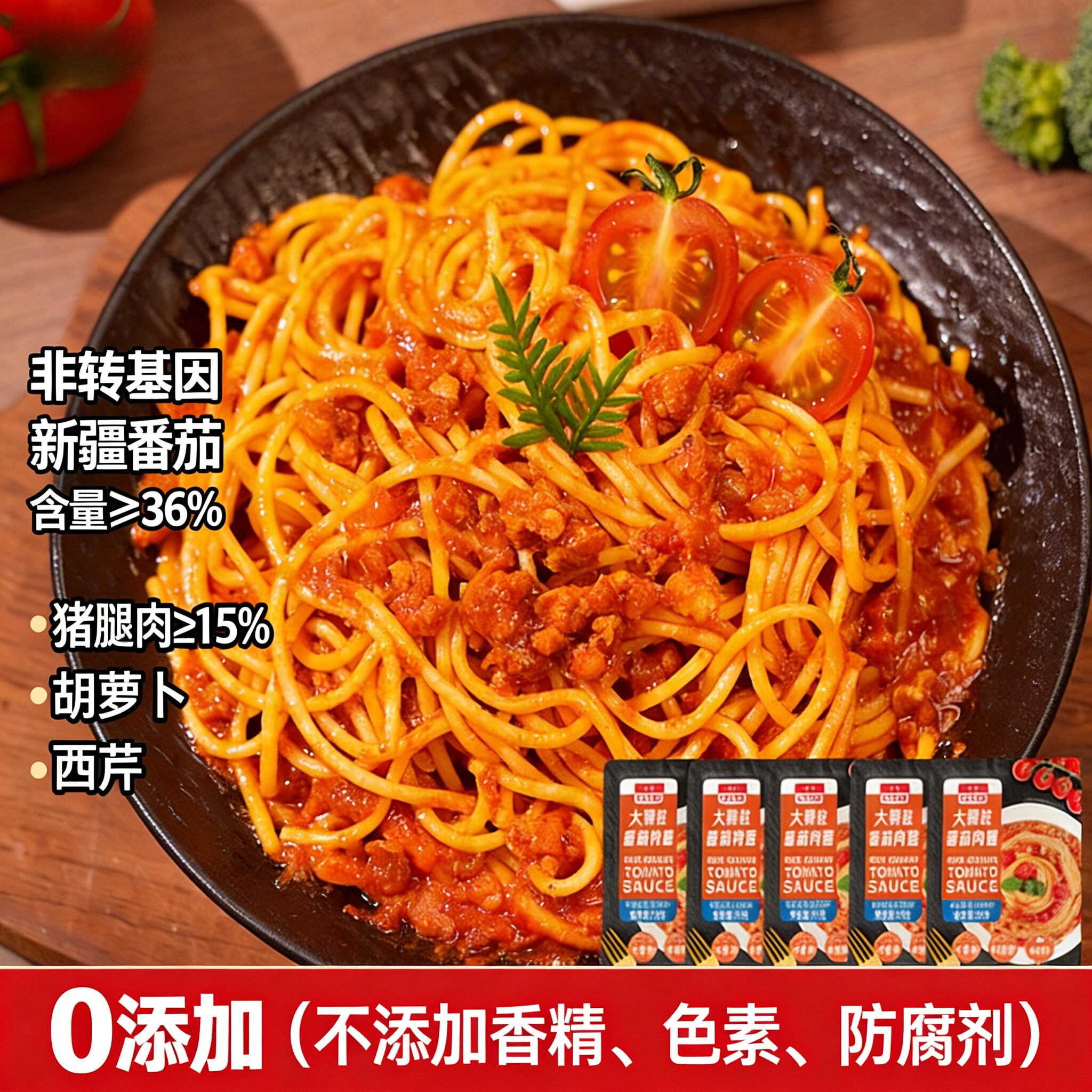 七个番茄肉酱意面酱意大利面酱拌面拌饭酱肉酱包大颗粒肉酱60g