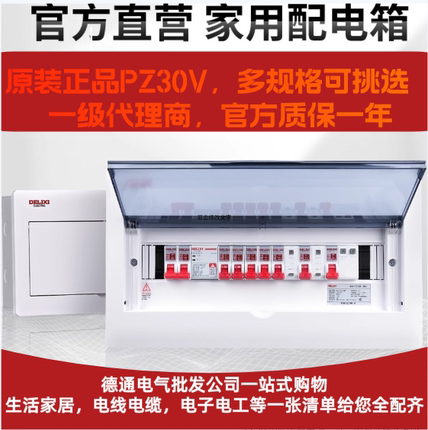 明装220v家用配电箱PZ30V德力西漏电闸保护器空开关盒子回路箱