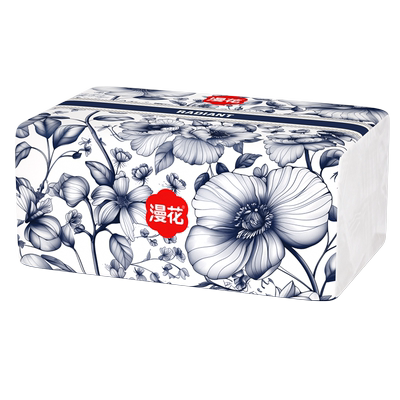 漫花纸巾抽纸家用实惠装
