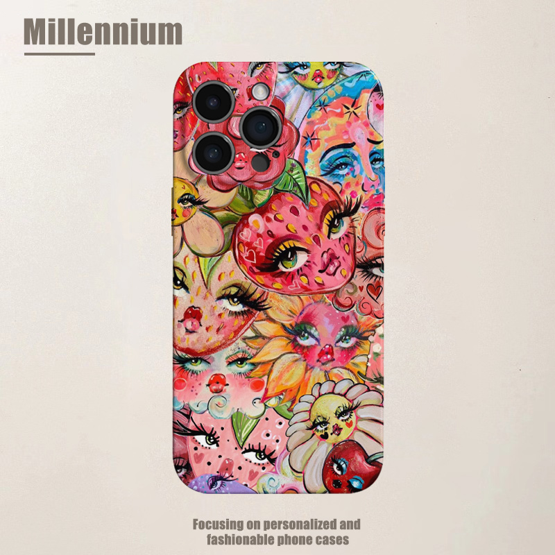 适用于iPhone17Promax彩果叠眸织狂想16pro手机壳15pro菲林iphoneair冲击感12软壳11抽象13pro个性苹果14plus