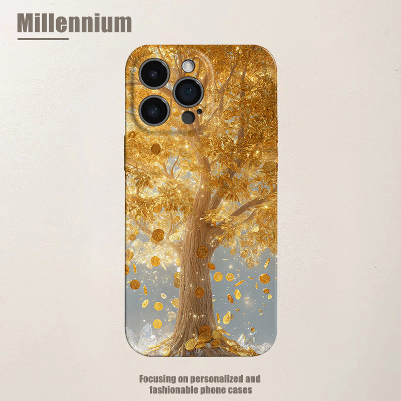 适用于iPhone17Promax琉璃招财树16pro手机壳15pro菲林iphoneair奢华12软壳11泫雅风13p
