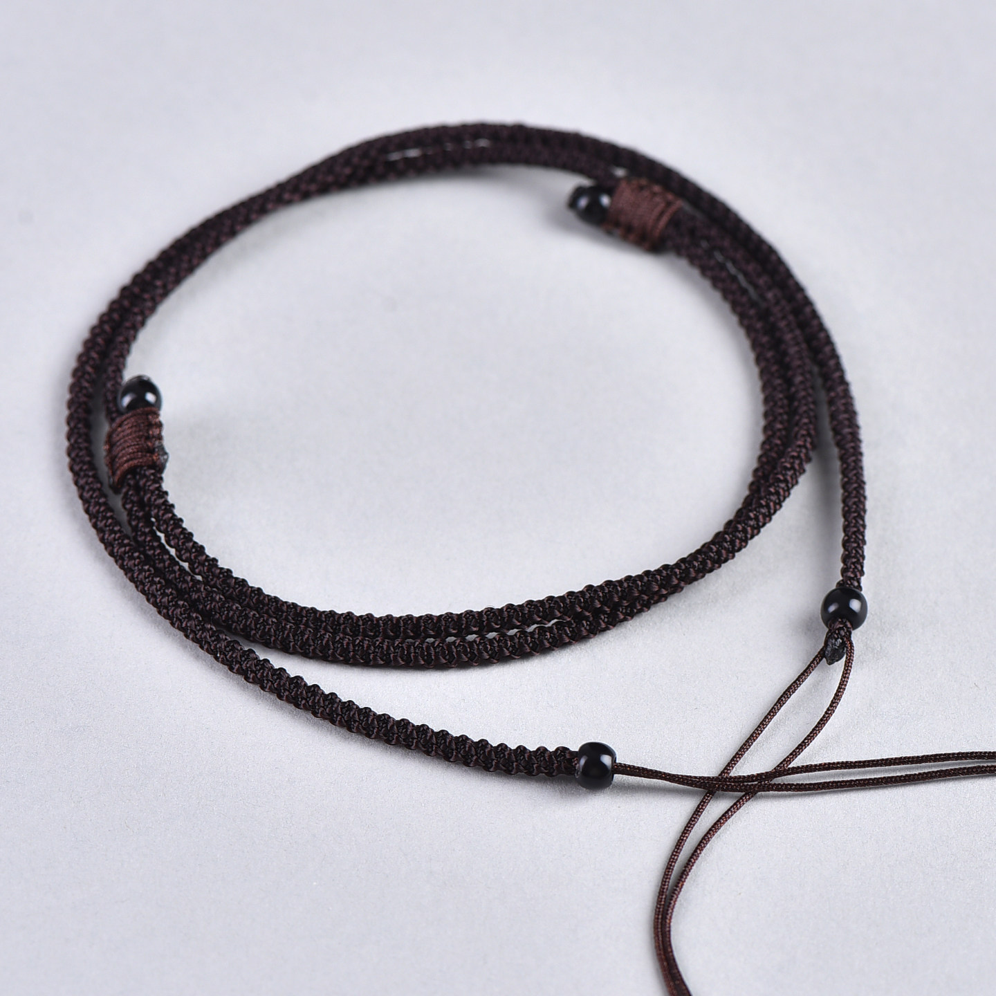 手工编织天珠专用横穿吊坠挂绳高端项链绳简约高级藏式风蜜蜡绳子