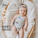 Oak Family初生婴儿吊带包屁衣夏薄款 莫代尔哈衣爬服男女宝宝衣服