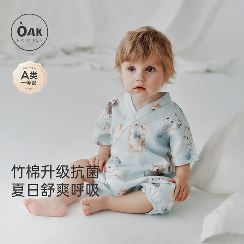 婴儿短袖爬服oakfamily