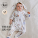 Oak Family婴儿衣服连体衣春秋长袖 新生儿和尚服宝宝满月百天爬服