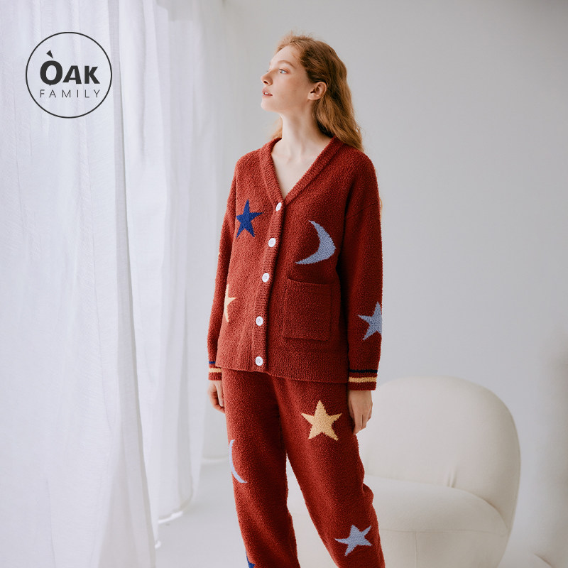 Oak Family产妇半边绒睡衣月子服产后保暖加绒孕妇家居服套装秋冬,孕妇装/孕产妇用品/营养,家居服套装,淘宝优惠券,粉丝福利购,淘宝优惠卷