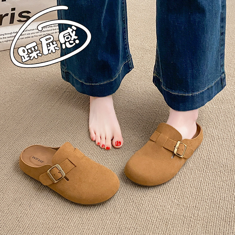 女春单勃肯鞋季2026新款一脚蹬包头平底半拖鞋孕妇外穿软底0123k,女鞋,勃肯鞋/软木鞋,淘宝优惠券,粉丝福利购,淘宝优惠卷