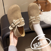 秋季 春秋两穿内增高勃肯鞋 女2026新款 外穿一脚蹬厚底覆古博0128n