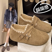 女款 2026新款 冬季 春秋内增高加绒勃肯鞋 一脚蹬保暖鞋 博肯乐0128n