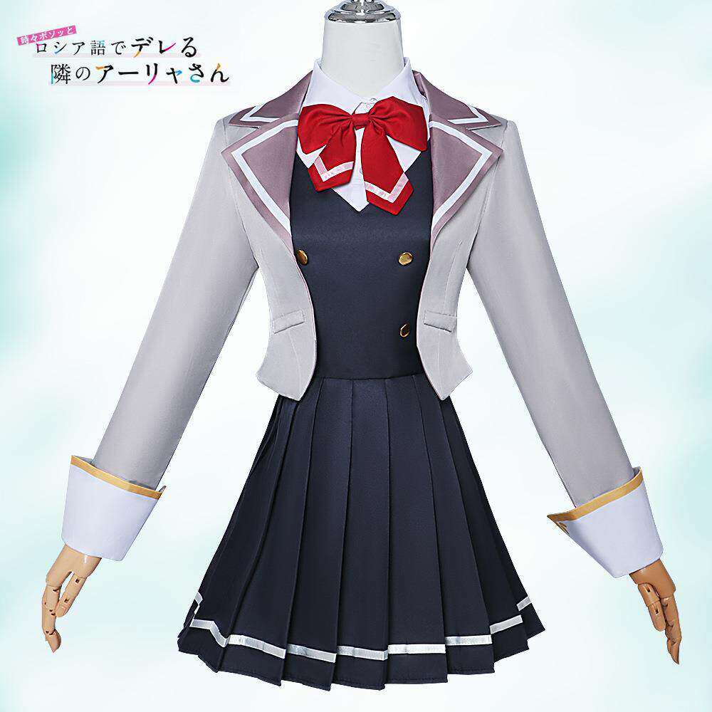 艾莉同学cos服不时轻声地以俄语遮羞的邻座cosplay服装cos校服女