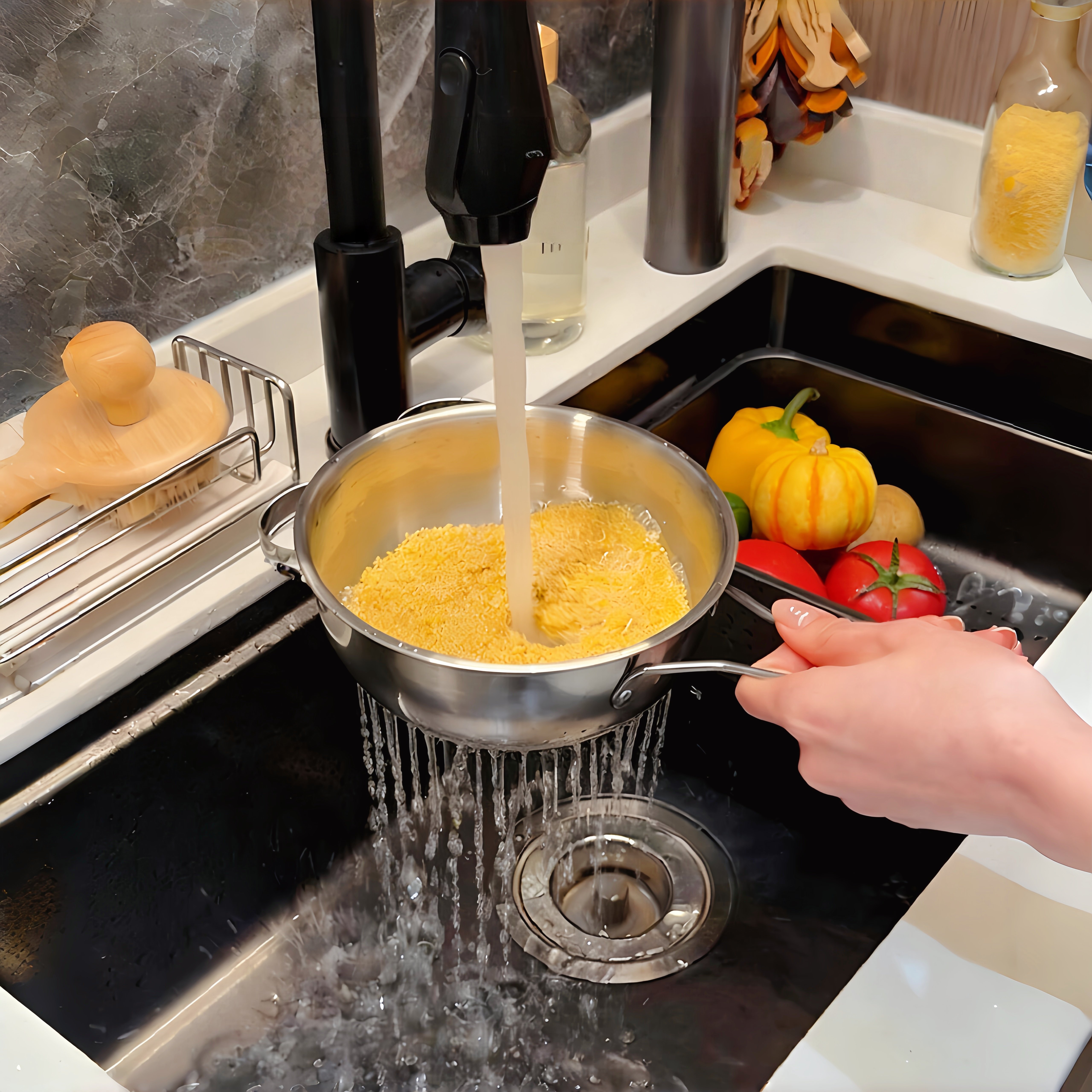 【厨房神器】淘米神器不锈钢淘米沥水篮多功能水果蔬菜沥水盆子,餐饮具,洗菜盆/沥水篮/漏水筛,淘宝优惠券,粉丝福利购,淘宝优惠卷