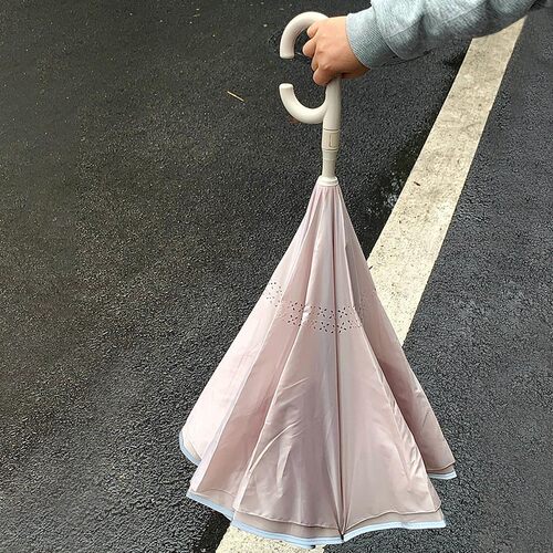 我的雨伞真的很特别耶反向雨伞