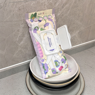 【新家的100的快递】乌梅紫家务手套一次性洗碗厨房丁腈加长厚