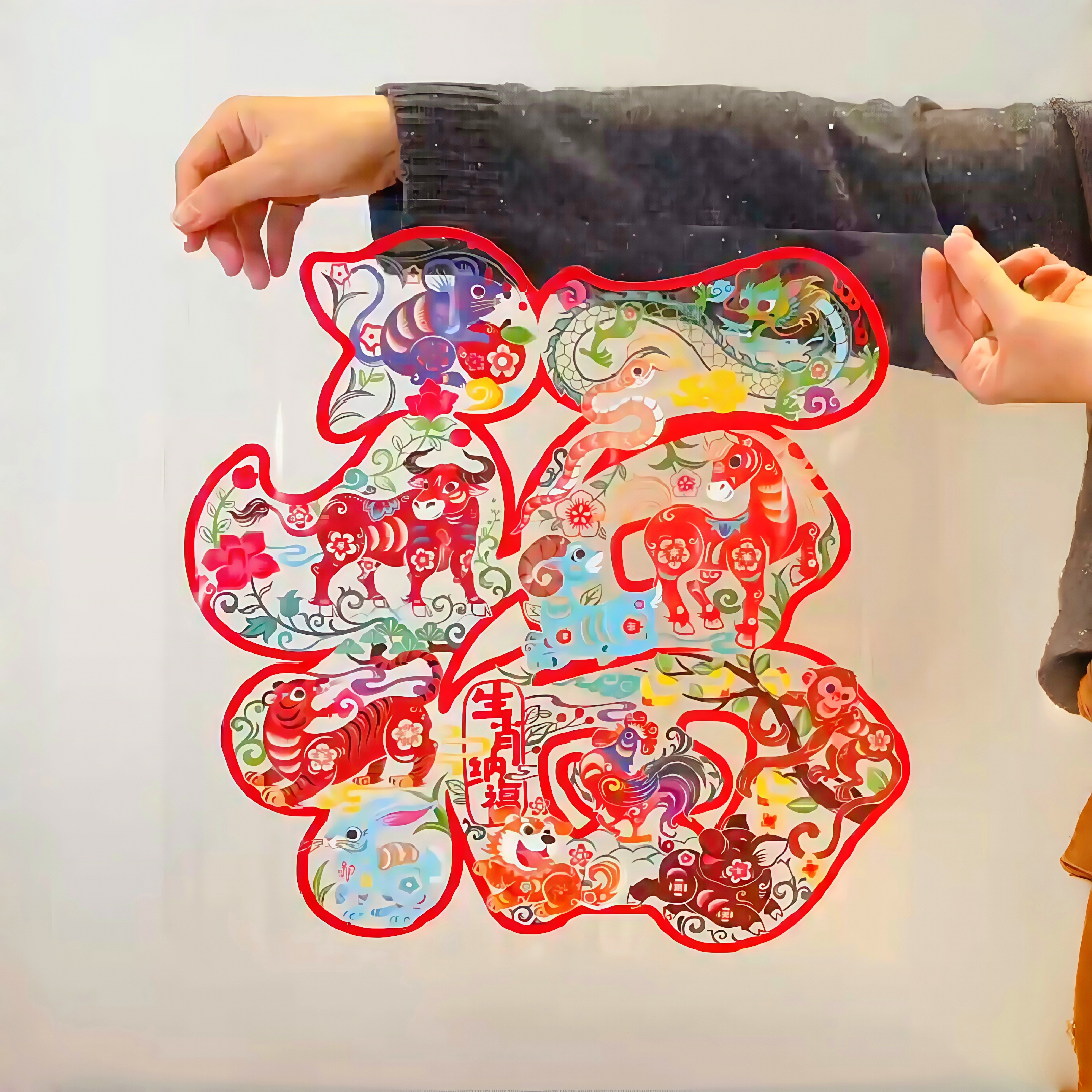 马年新款福字贴，超级有氛围感