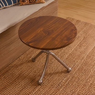 【超绝极简风！】小圆桌边几