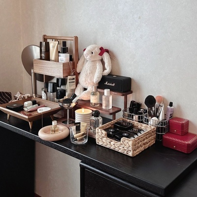 【居家好物】化妆品收纳盒桌面高级感编织收纳杂物整理置物筐篮子