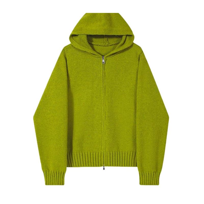 牛油果绿色针织衫毛衣外套女款2025新款早秋韩系穿搭慵懒加厚上衣