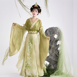 醉时阁【郁见芳华】原创汉服南北朝仙气大袖飘日常优雅绿黄橘紫色
