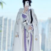 清仓特价 斗篷冬款 醉时阁原创汉服加绒加厚带毛领帽子毛球系带保暖