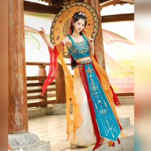 醉时阁【飞天神女】原创敦煌异域风汉元素仙气显瘦飘逸舞蹈刺绣款
