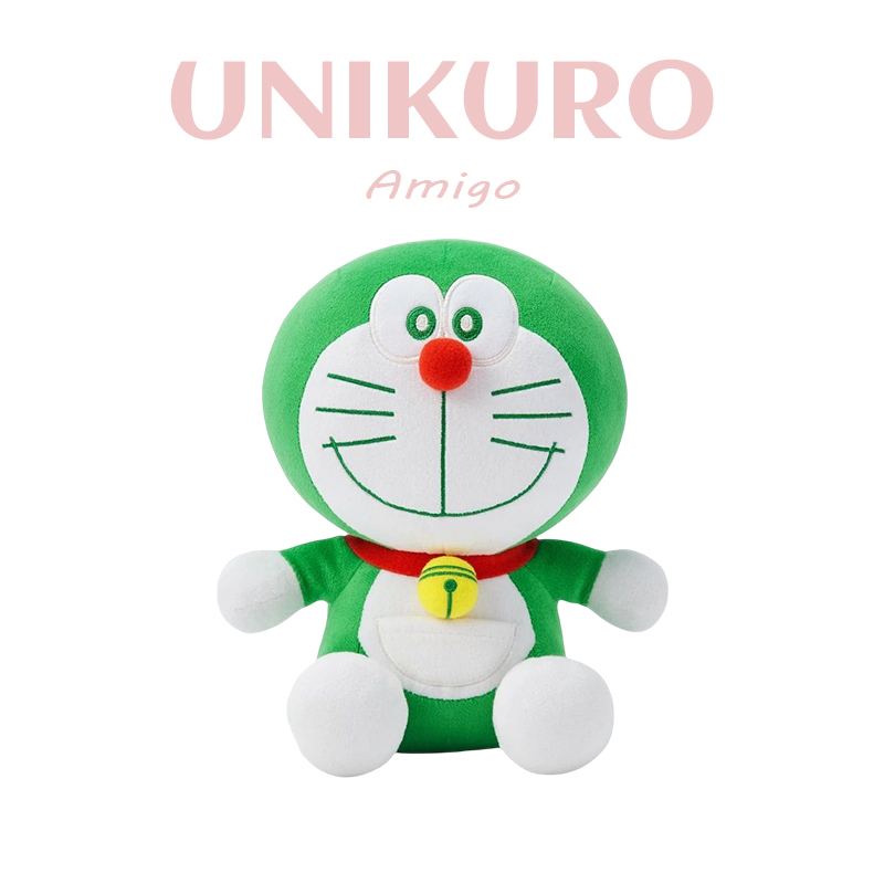 日本代购绿色哆啦a梦娃娃毛绒