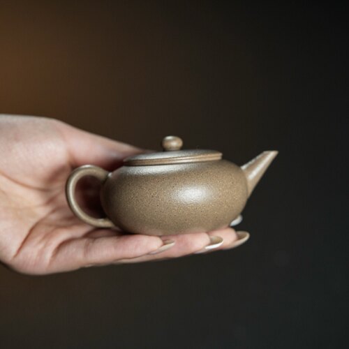 宜兴紫砂壶小水平·精工把玩器·80cc青降坡料胎体轻盈手工小壶