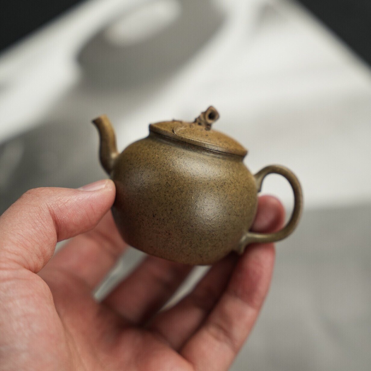 正宗宜兴紫砂壶小团圆段泥柴烧小容量70cc手工小品壶泡茶器家用