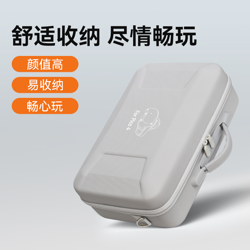 XFJI适用pico4一体机收纳包VR眼镜便携收纳盒Pico neo4专用配件袋