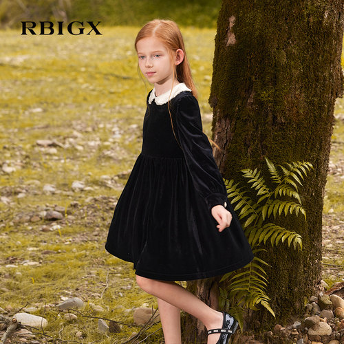 RBIGX秋季丝绒礼服公主连衣裙