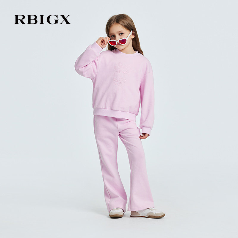 RBIGX瑞比克童装2026春季新款女童百搭休闲喇叭裤设计感运动裤,童装/婴儿装/亲子装,裤子,淘宝优惠券,粉丝福利购,淘宝优惠卷