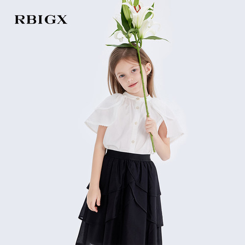 RBIGX瑞比克女童夏季短袖衬衫