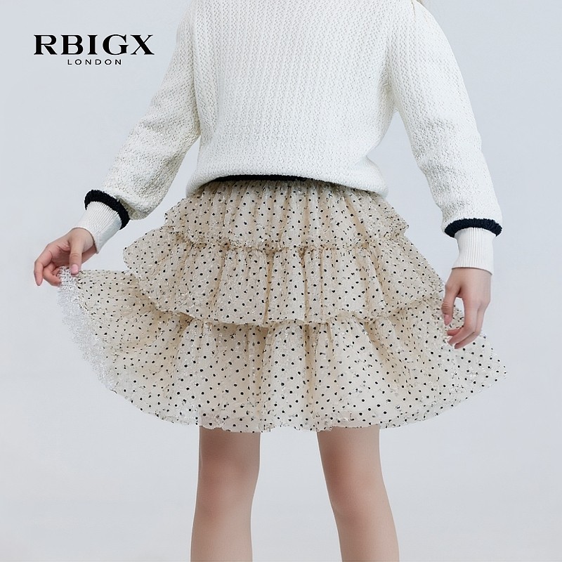RBIGX瑞比克童装秋季百搭潮流女童波点网纱蓬蓬裙短裙子,童装/婴儿装/亲子装,半身裙,淘宝优惠券,粉丝福利购,淘宝优惠卷