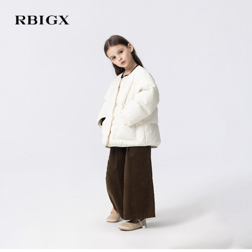 RBIGX瑞比克童装秋季新款宽松简约新中式保暖国风羽绒服
