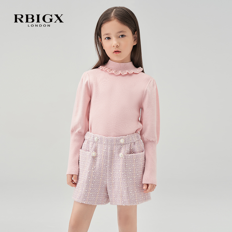 瑞比克短裤RBIGX小香风双排扣