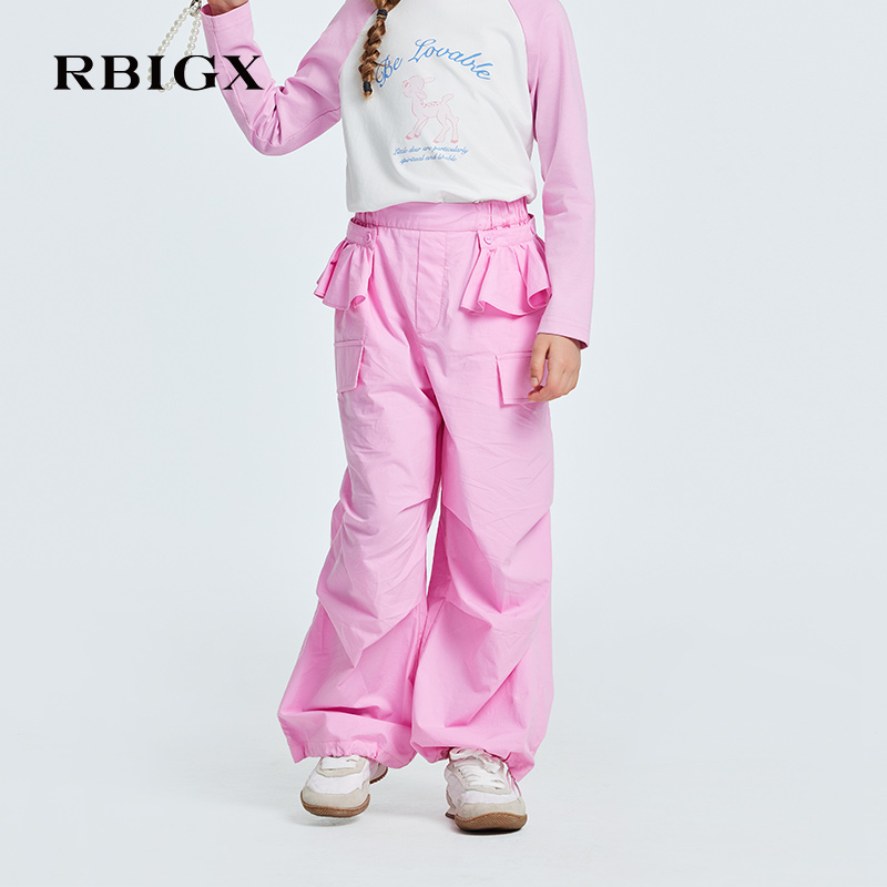 【商场同款】RBIGX瑞比克童装2025春季新款百搭伞兵裤潮流裤子