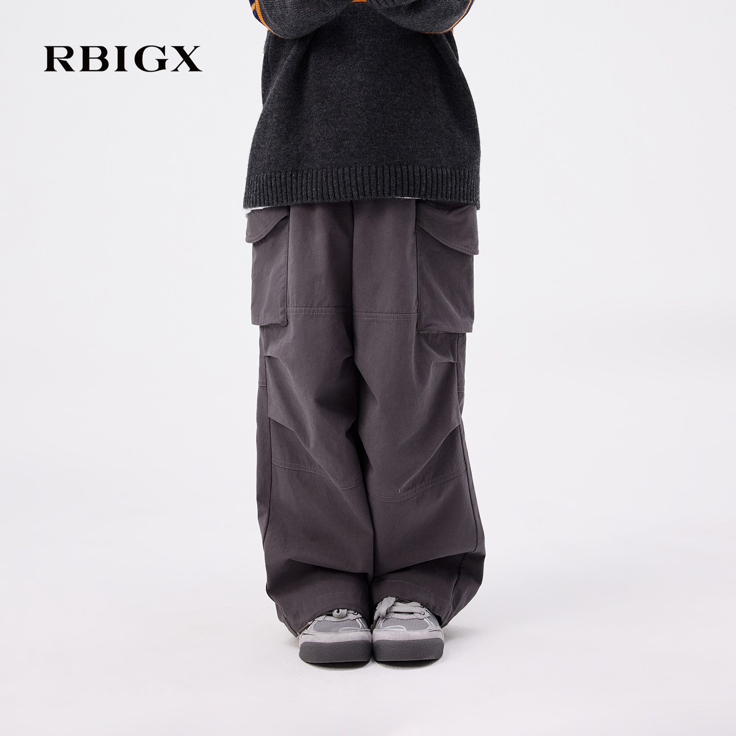 RBIGX瑞比克童装秋季新款宽松儿童工装裤多口袋潮牌运动裤