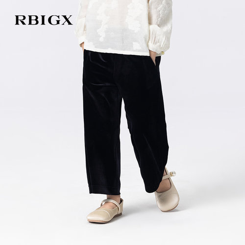 RBIGX瑞比克童装丝绒柔软阔腿裤